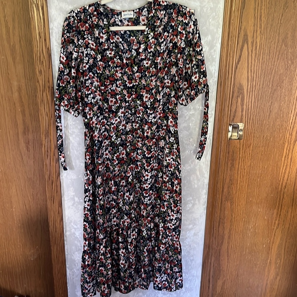 Floral ruffle dress